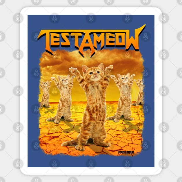 Testameow Sticker by darklordpug
